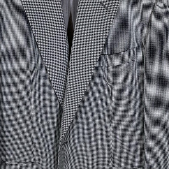 Mens black and white print blazer